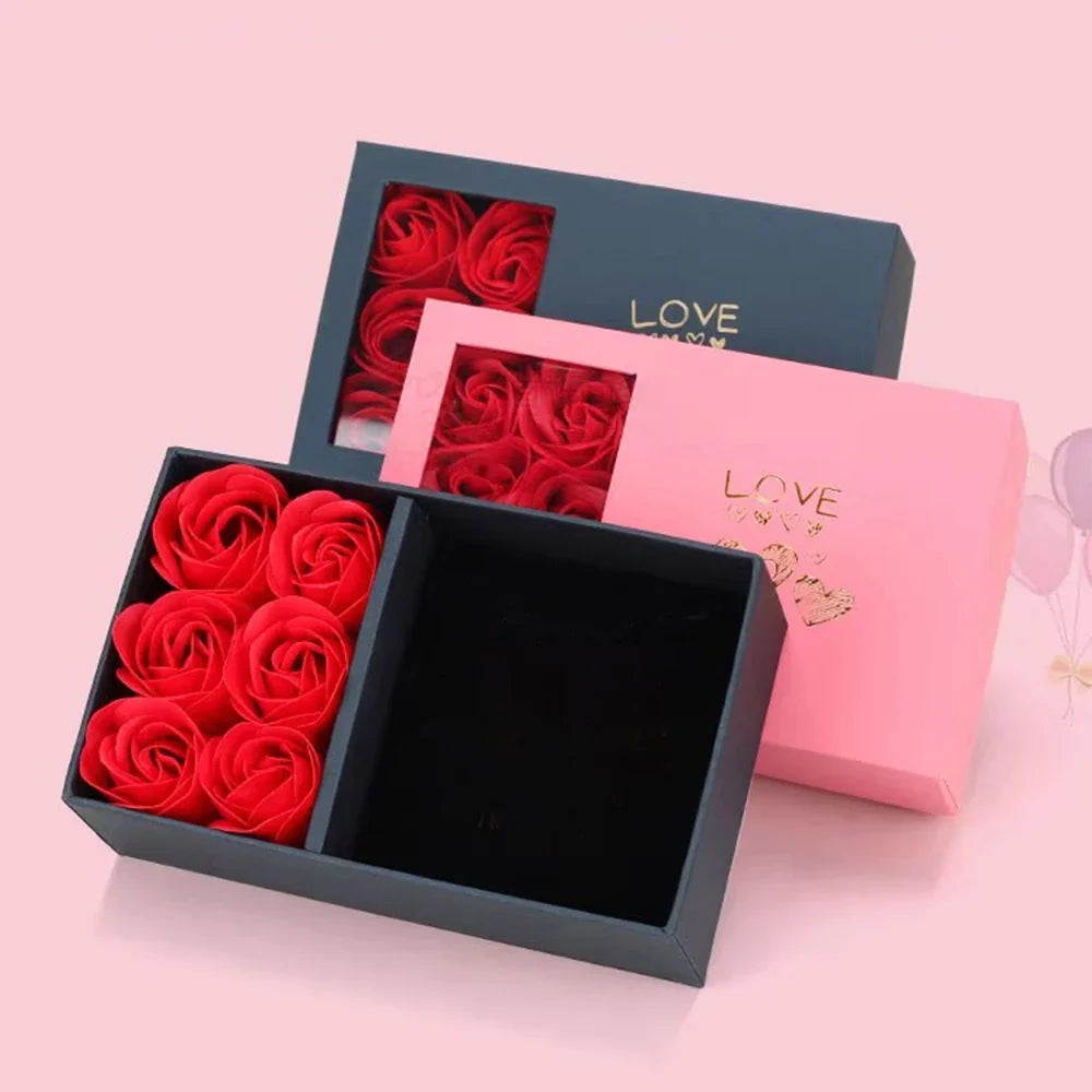 Jewelry Box Immortal Flower Roses Window Valentine's Day Mother's