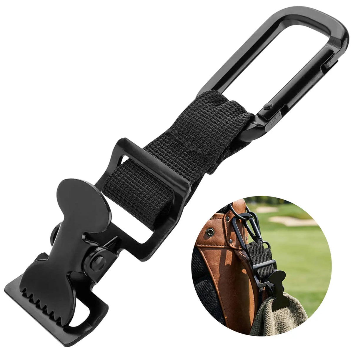 Multi-Function Toothed Metal Clamp – Golf Towel & Gear Clip