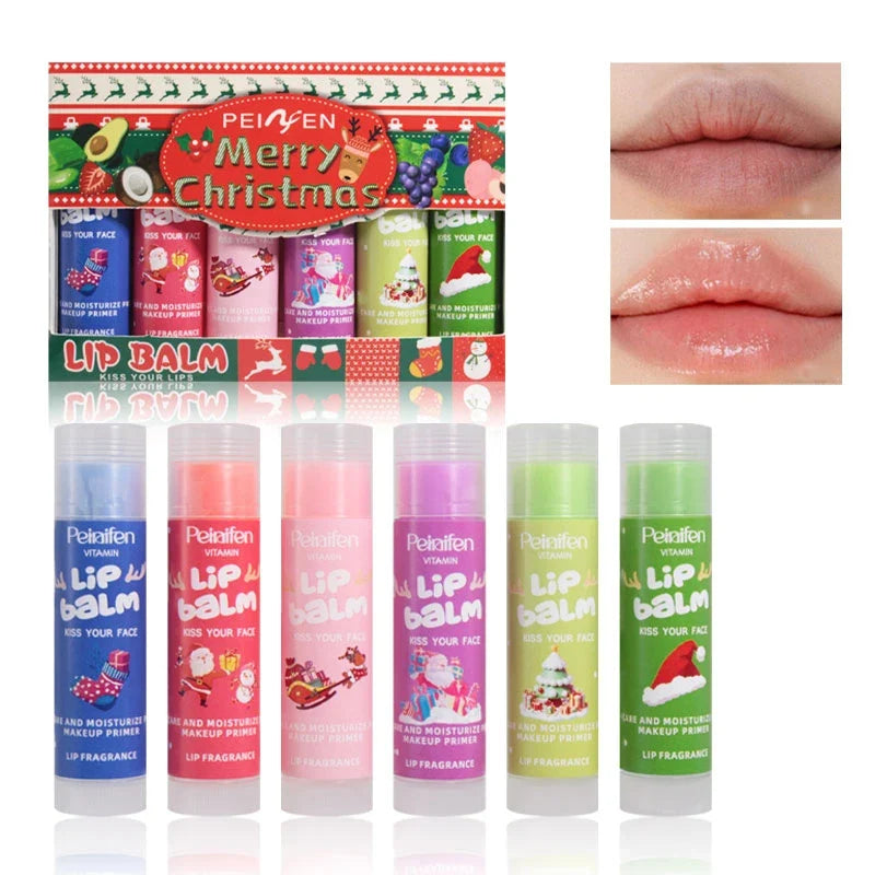 PEINIFEN 6-Pack Fruit Lip Balm Set – Moisturizing & Long-Lasting