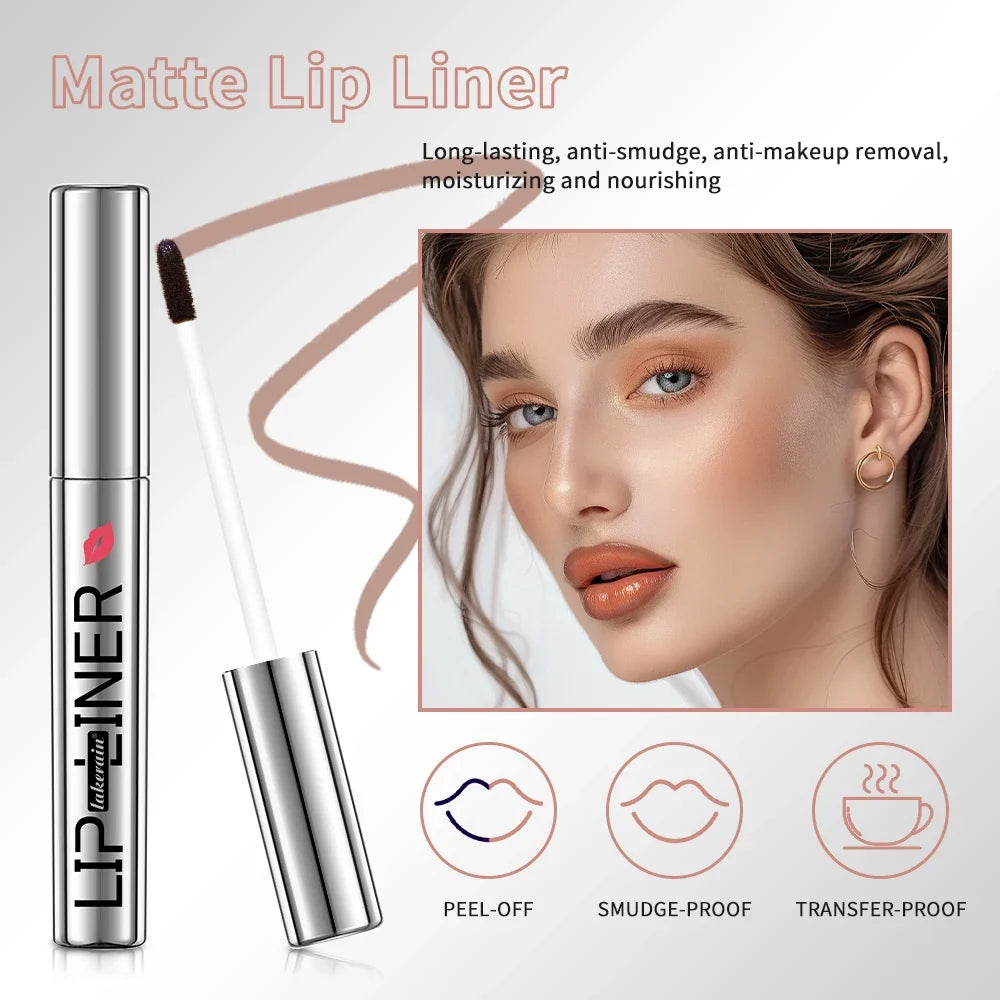 Peel Off Tattoo Lip Liner – Waterproof Matte Lip Stain, 4 Colors