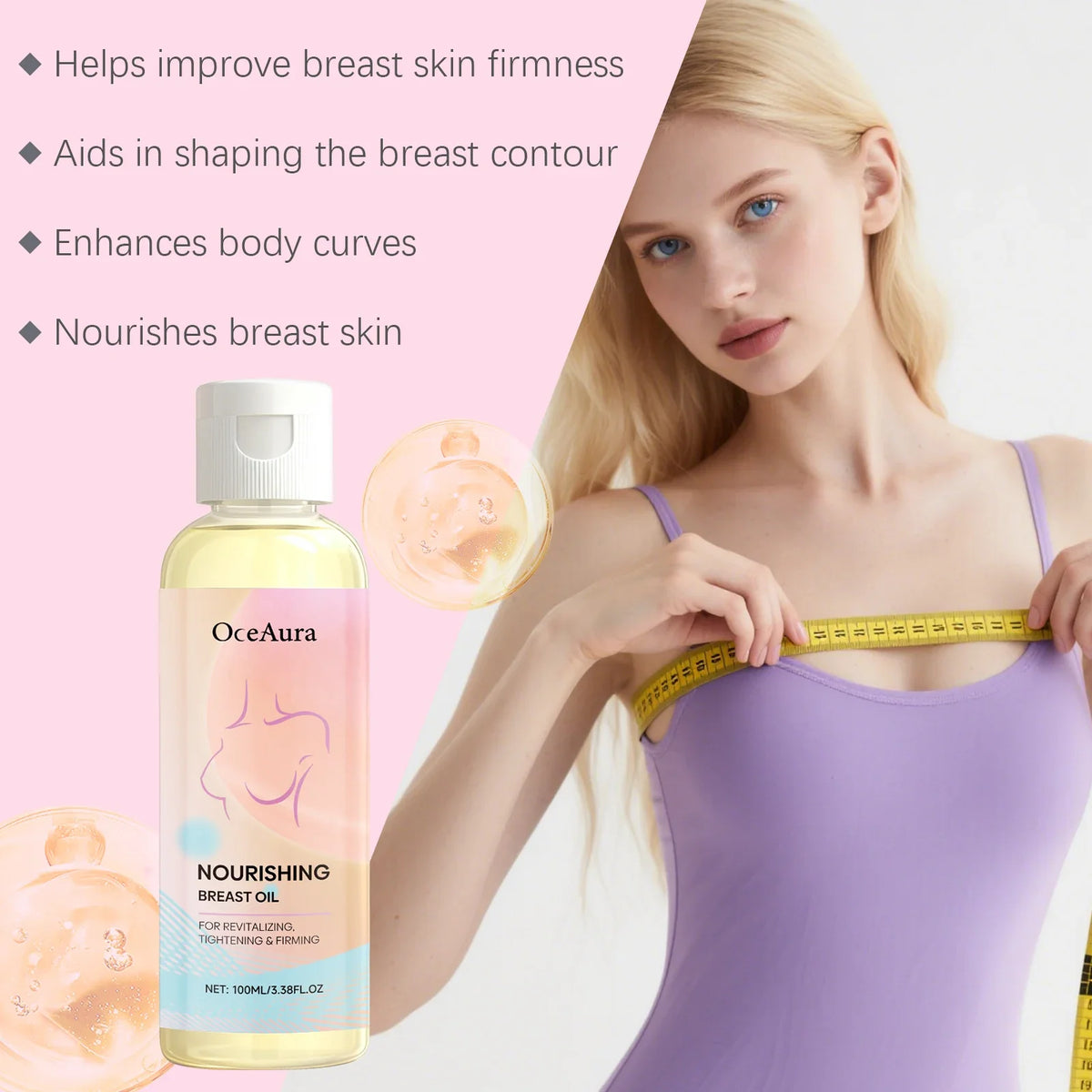 OceAura Breast Massage Oil – Firm, Nourish & Contour Skin