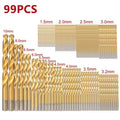 99-Piece HSS Metric Drill Bit Set – Metal, Wood & Plastic