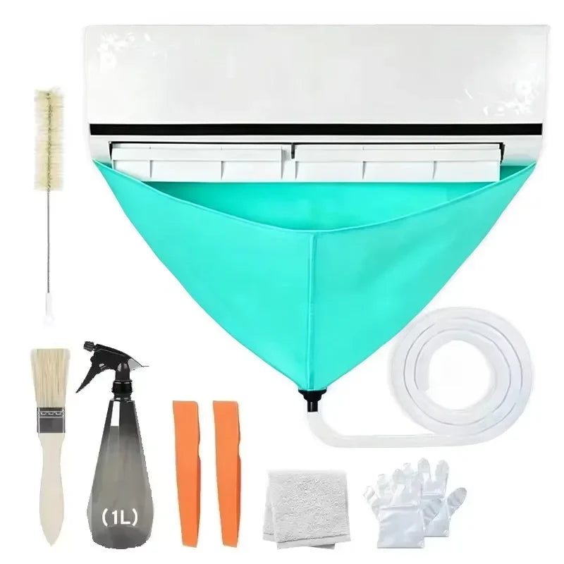 AC Cleaning Kit – Leak-Proof Cover, Brushes & Water Pipe