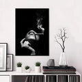 Black & White Women Figure Modern Wall Art Poster Sticker