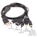 5-in-1 USB Charger Cable 1.2M for Nintendo 3DS, 2DS, GBA SP & Wii U