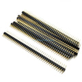 Pitch Gold Plated Male 40P 1 40 Round Pin Header Strip Hole Single