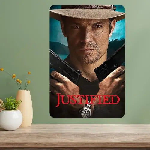Justified TV Show Metal Poster Sign – Retro Aluminum Wall Decor