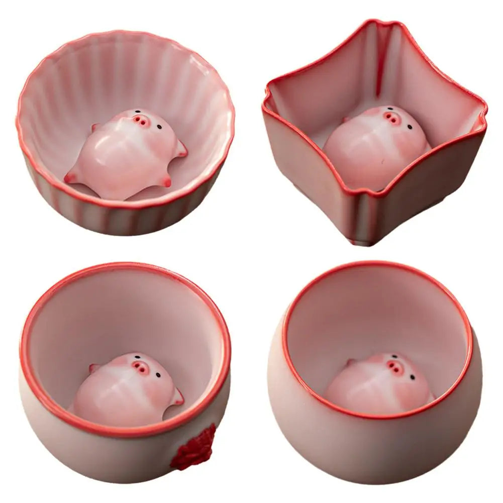 Ceramic Bubble-Blowing Pig Tea Cup Set – Fun Tea Pet Gift