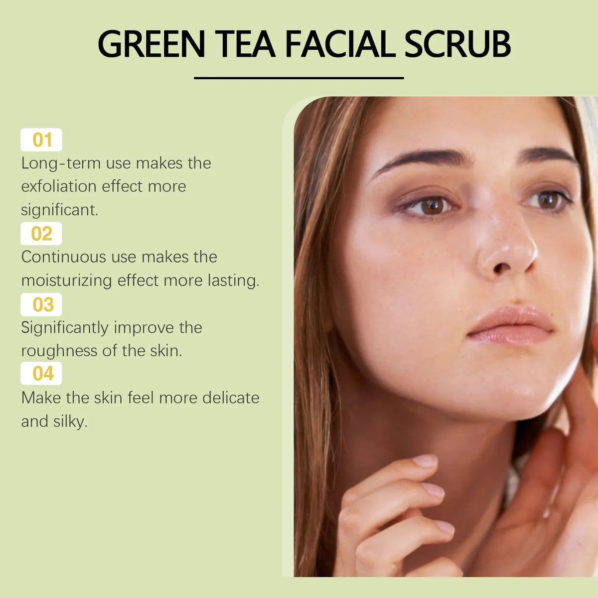 Hoygi Green Tea Facial Scrub – Pore Cleansing Exfoliator