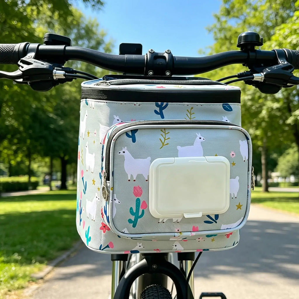 Kids Bike Basket – Waterproof Oxford Cloth Zipper Bag