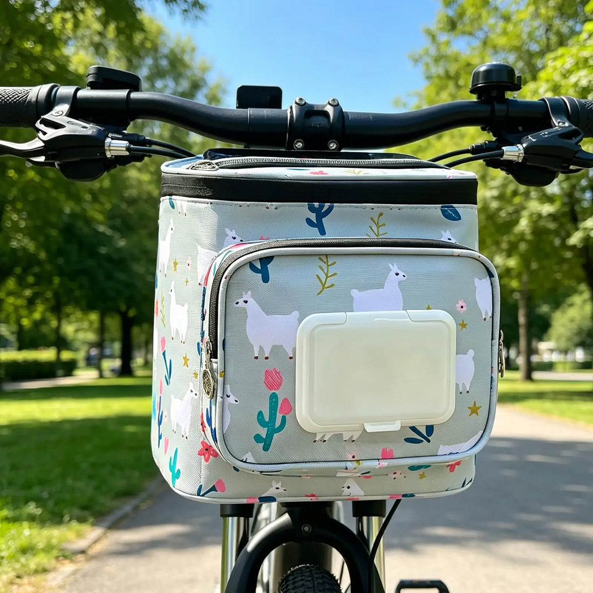 Kids Bike Basket – Waterproof Oxford Cloth Zipper Bag