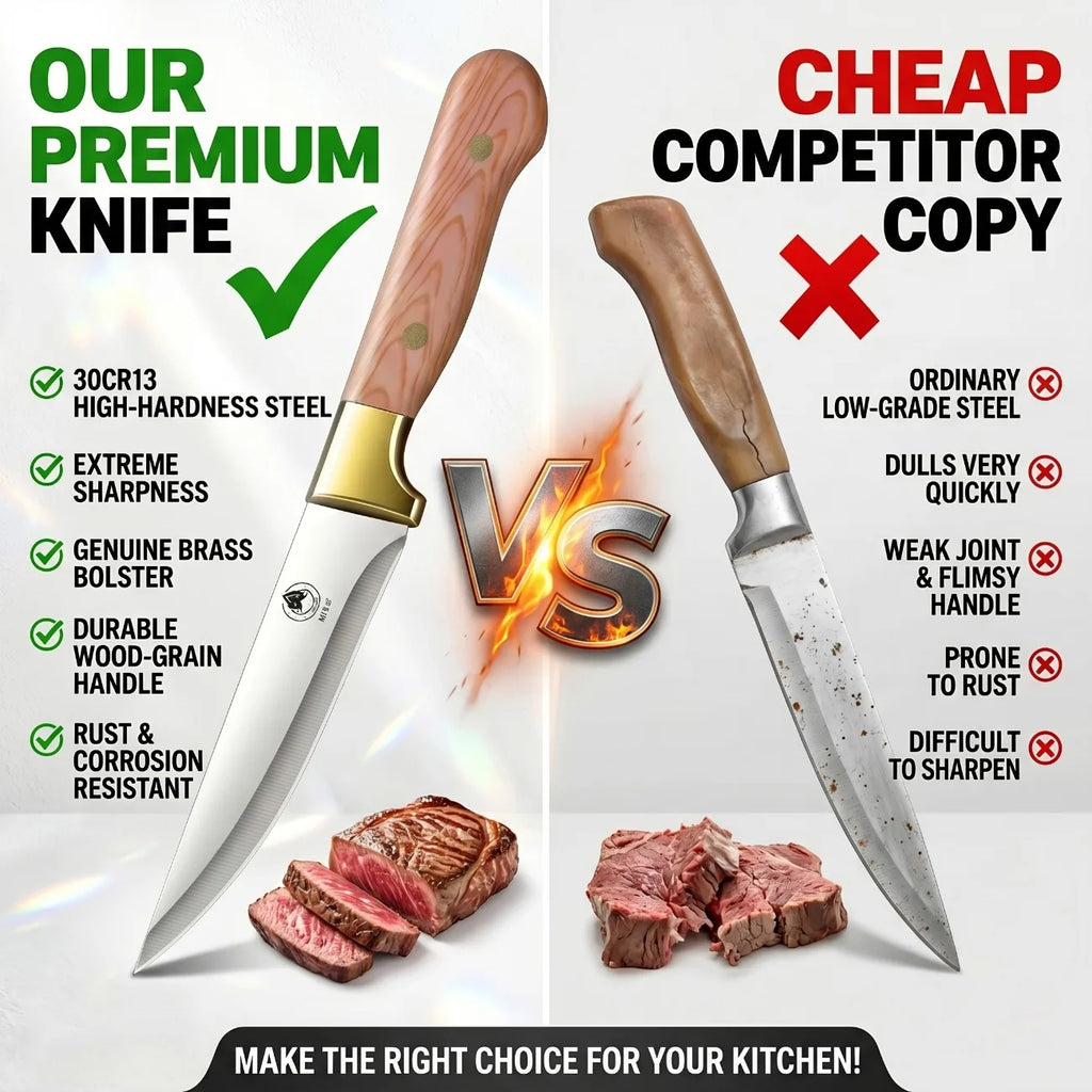 3-Piece Professional Kitchen Knife Set with Sheaths
