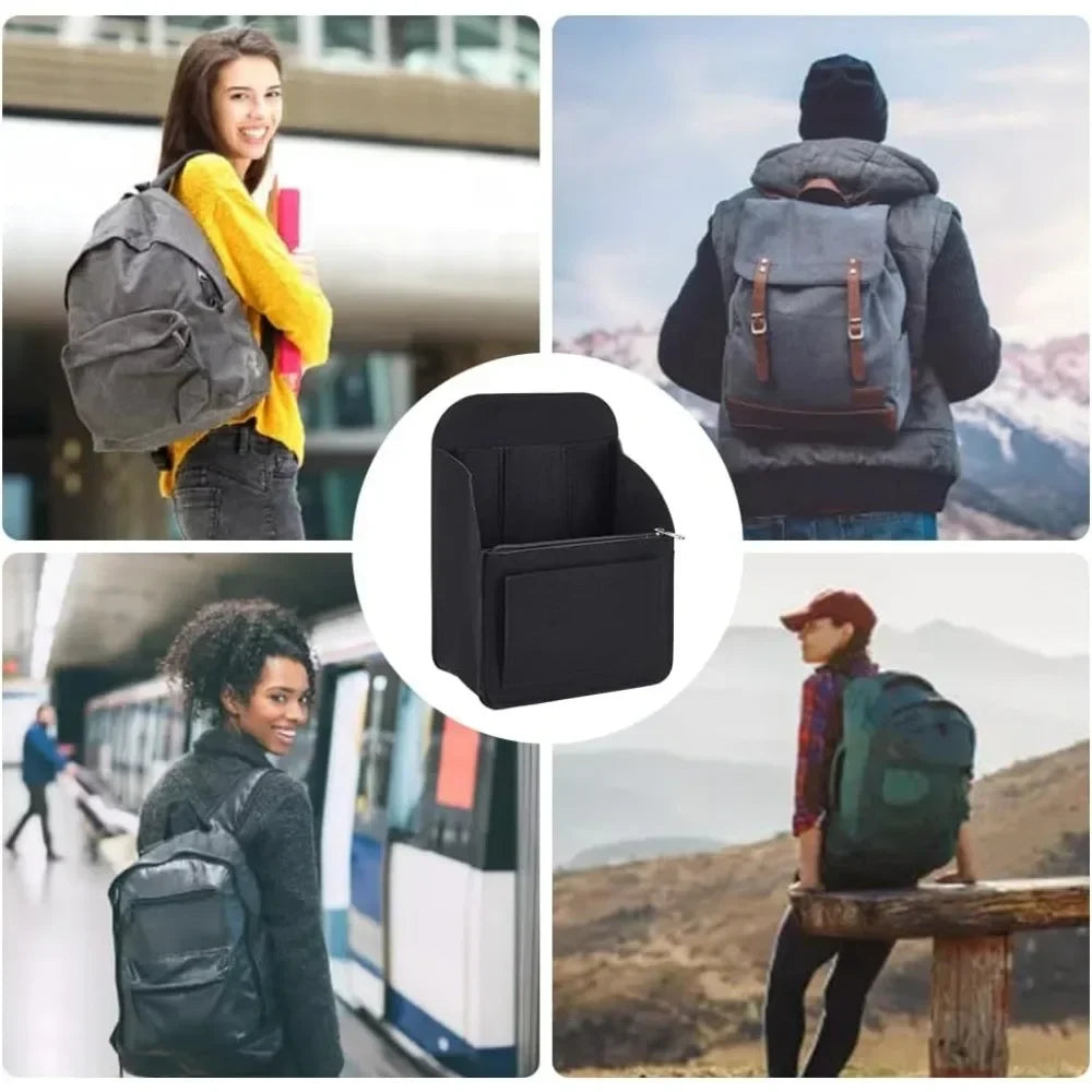 Felt Backpack Organizer Insert – Multi-Pocket Bag in Bag