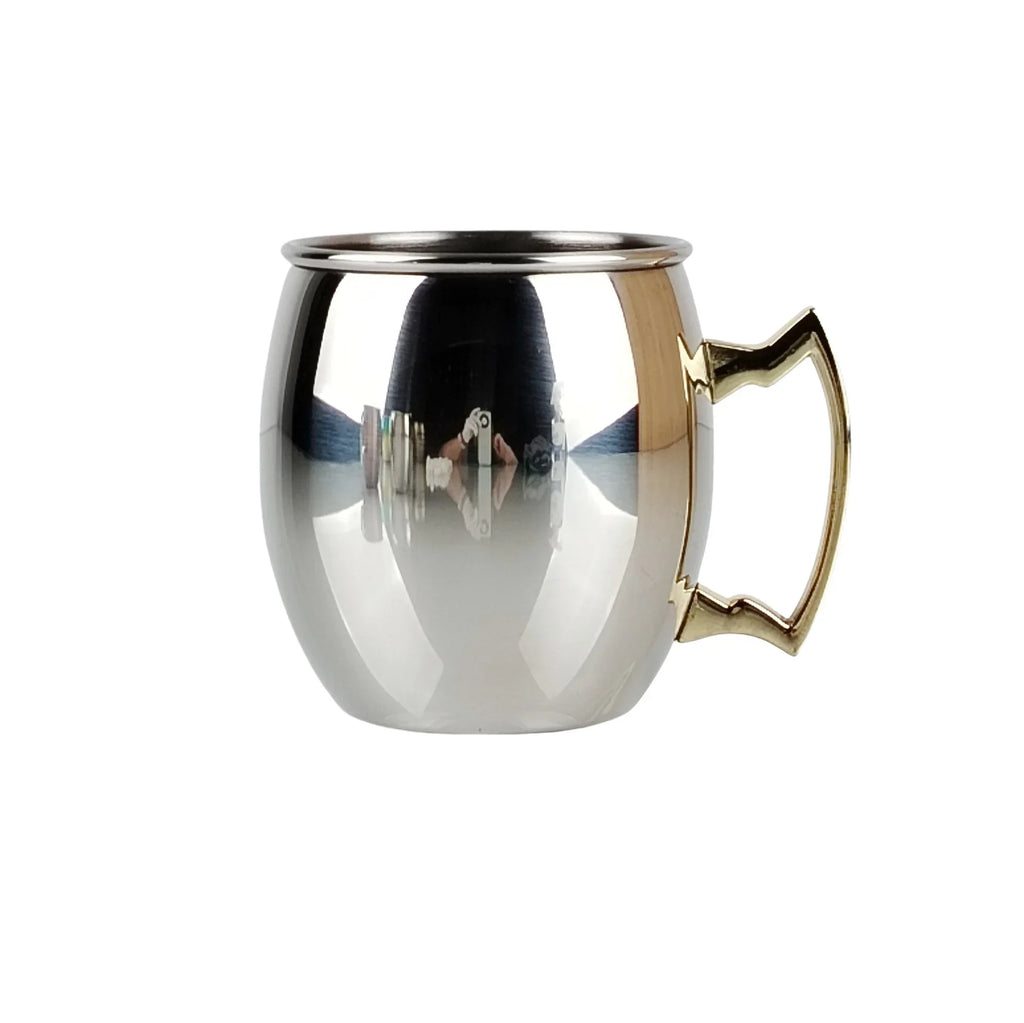 Stainless Steel Moscow Mule Beer Mugs Metal Copper Plated Hammered