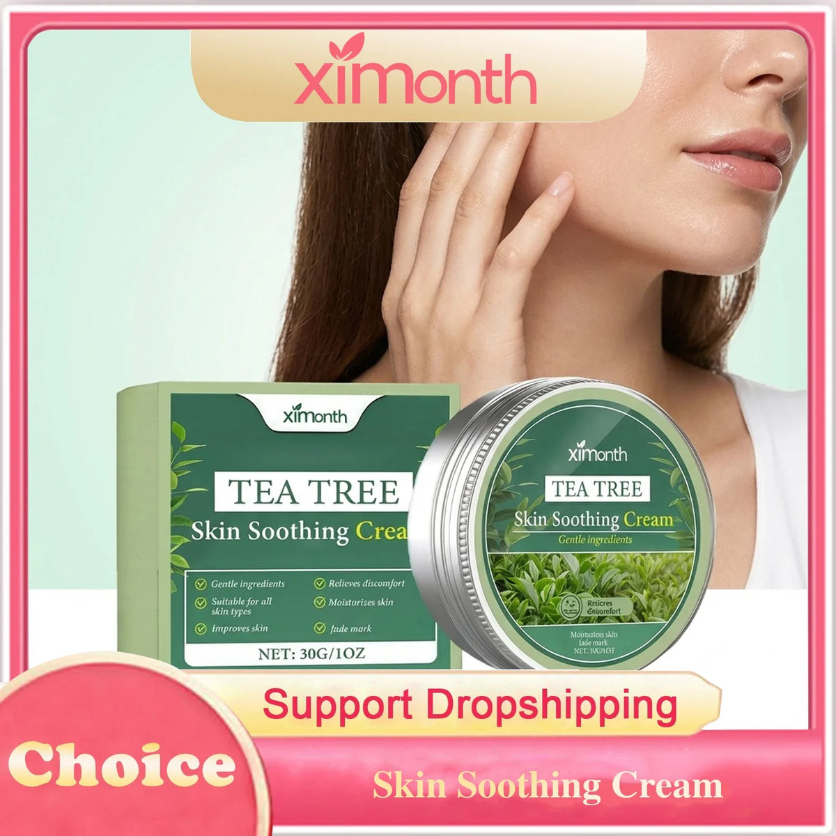 Tea Tree Soothing Cream | Hydrating Pore-Minimizing Moisturizer