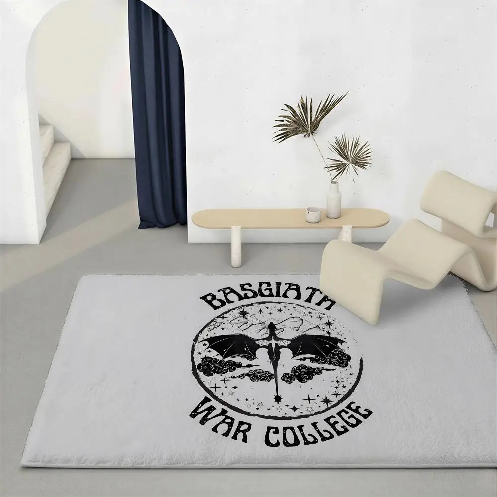 Fourth Wing Fantasy Flannel Floor Mat – Non-Slip Indoor Rug
