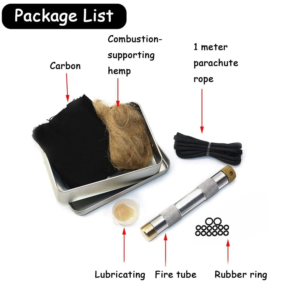 Brass Fire Piston Kit – Air Compression Fire Starter Tool