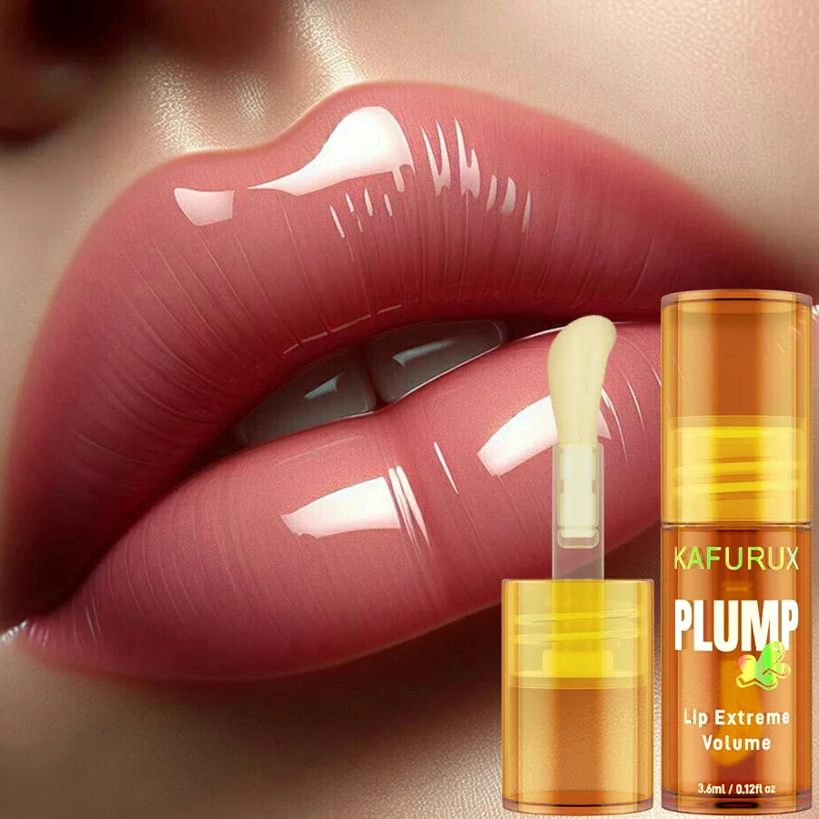 KAFURUX Lip Plumping Oil Gloss – Volumizing Moisturizing Serum
