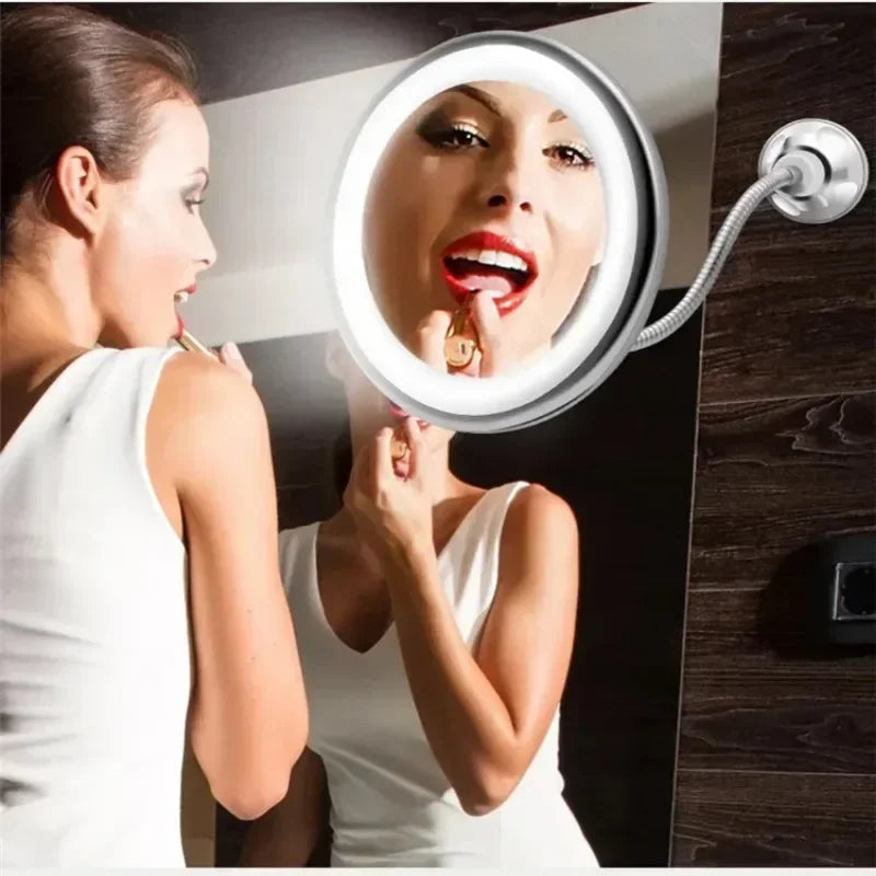 10X Magnifying LED Makeup Mirror – Foldable Vanity Mirror