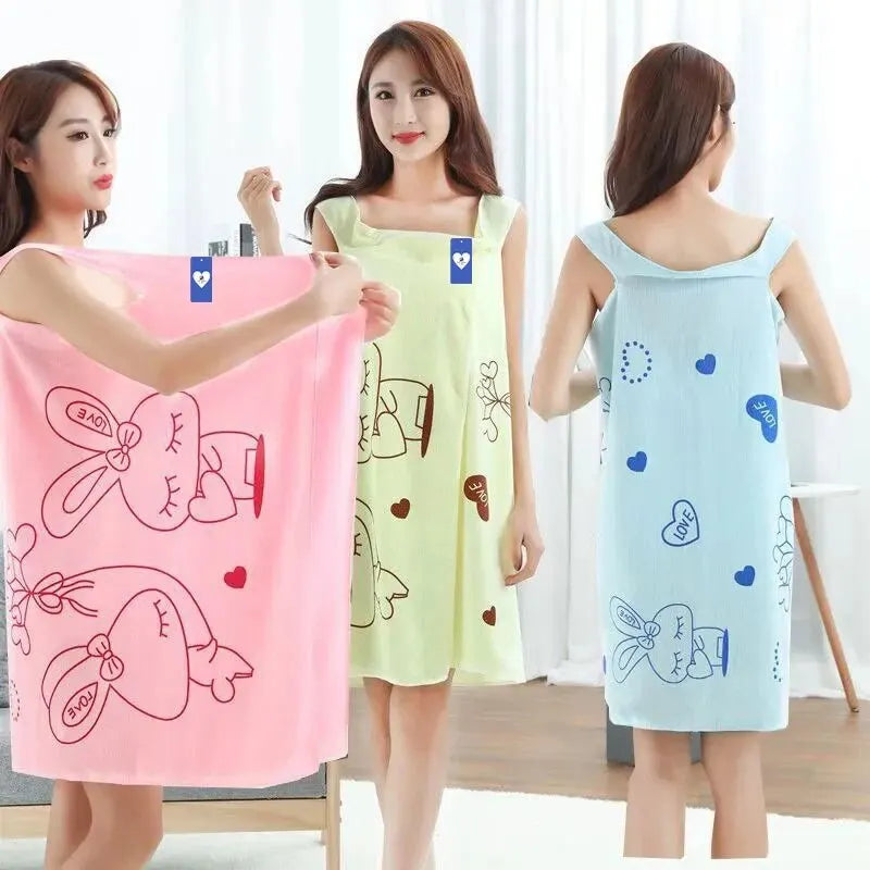 Women's Wearable Bath Towel Wrap – Absorbent Sauna Skirt