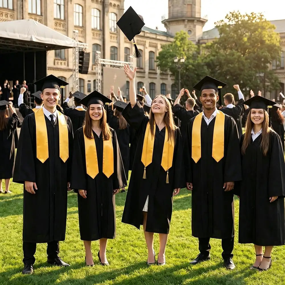 Unisex Graduation Cap & Gown Set – Academic Robe with Tassel