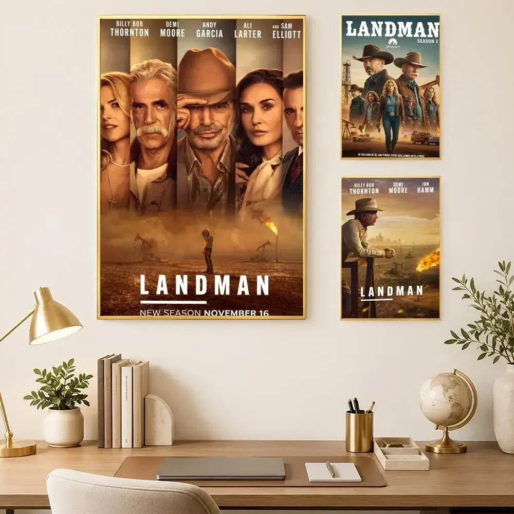Landman TV Show Poster – Self-Stick HD Waterproof Wall Art
