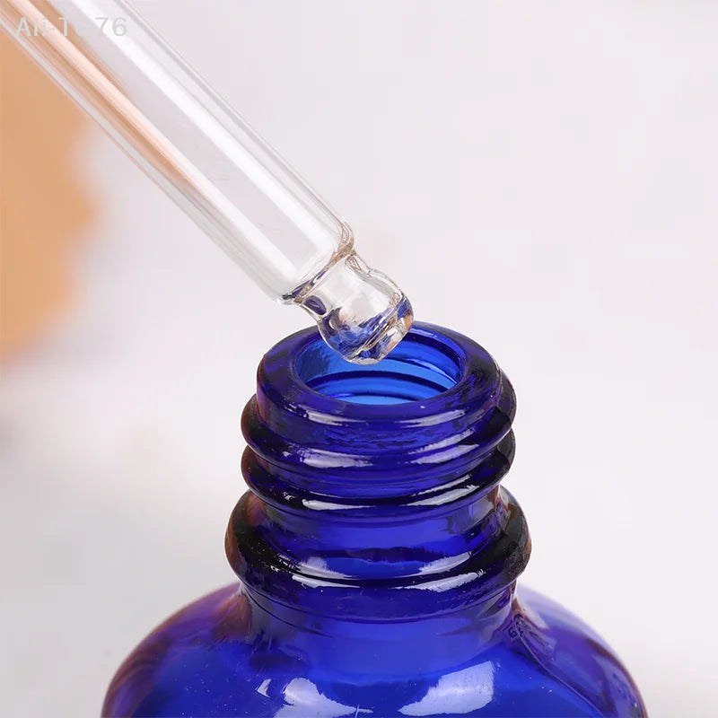 Blue Glass Dropper Bottles 5ml–100ml | Refillable Essential Oil