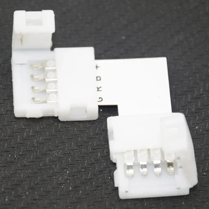 L-shape 4Pin RGB 5050 LED Connector Strip Light Connectors L-shaped