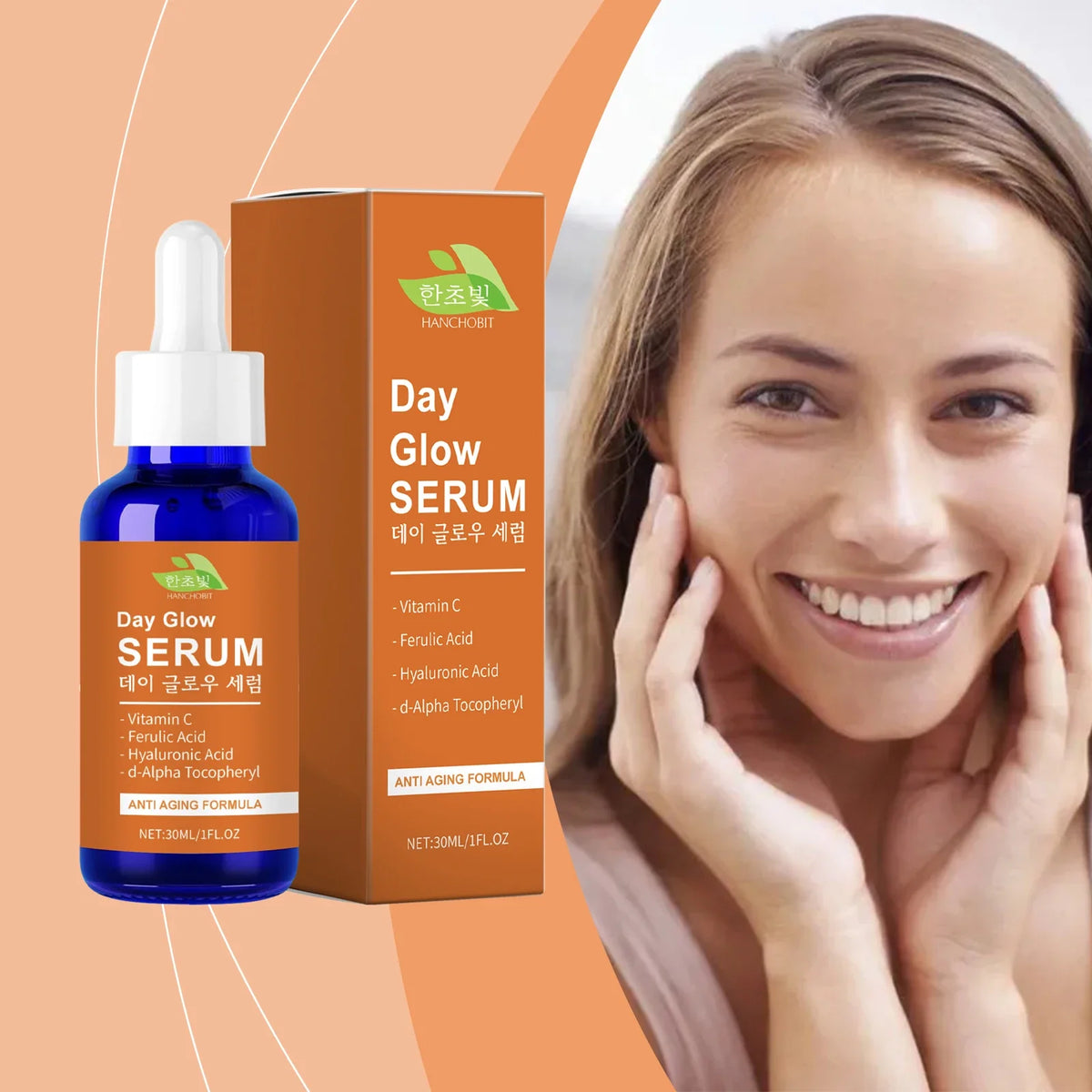 Vitamin C & Hyaluronic Acid Face Serum – Brighten & Hydrate