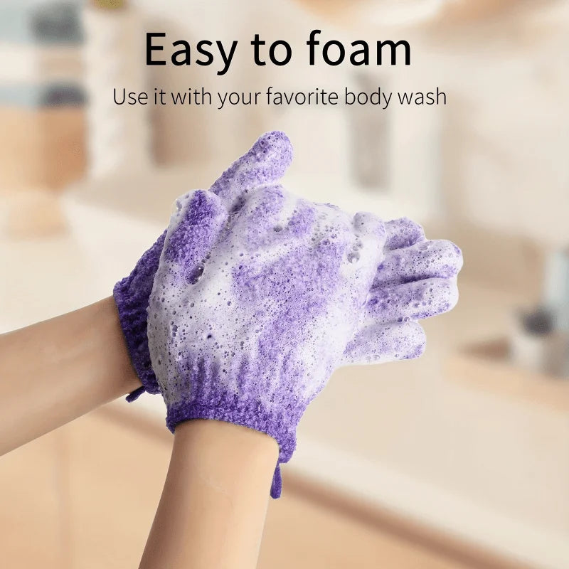 10-Pack Exfoliating Gloves – Gentle Body Scrub Shower Gloves