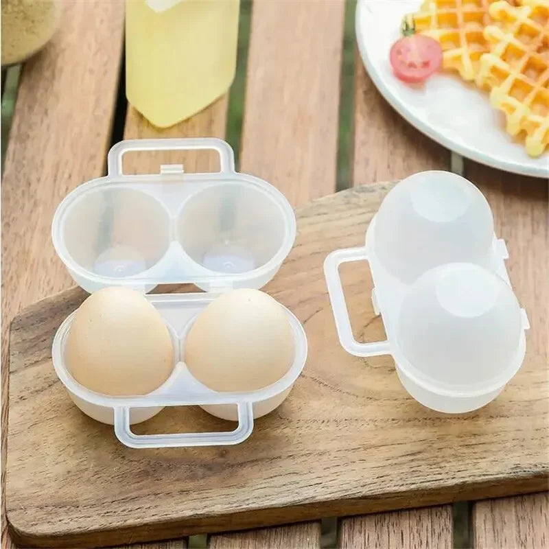 2-Cell Portable Egg Carrier Box – Travel & Fridge Egg Case