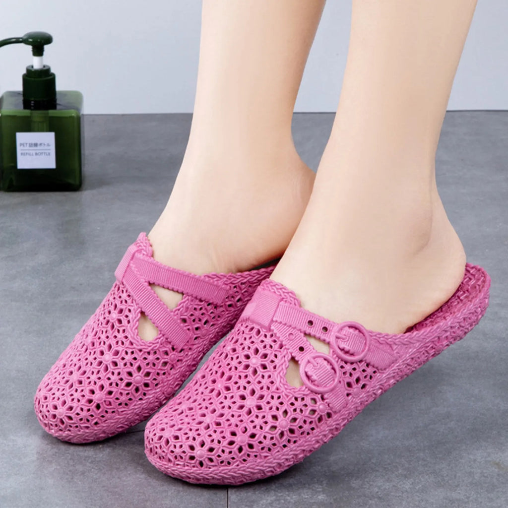 Women's Hollow Out Closed Toe Slip-On Slippers | Summer Style