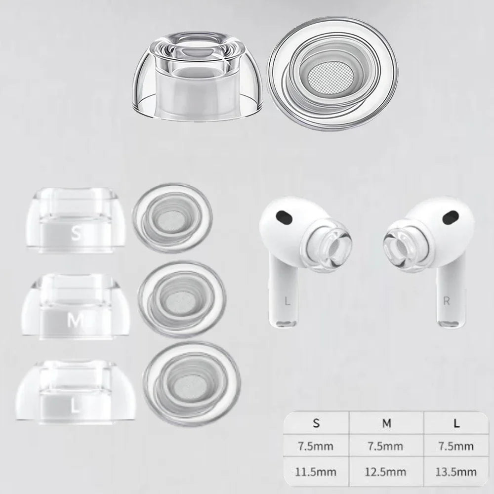 Silicone Ear Tips for AirPods Pro 3 | Anti-Slip Replacement Caps