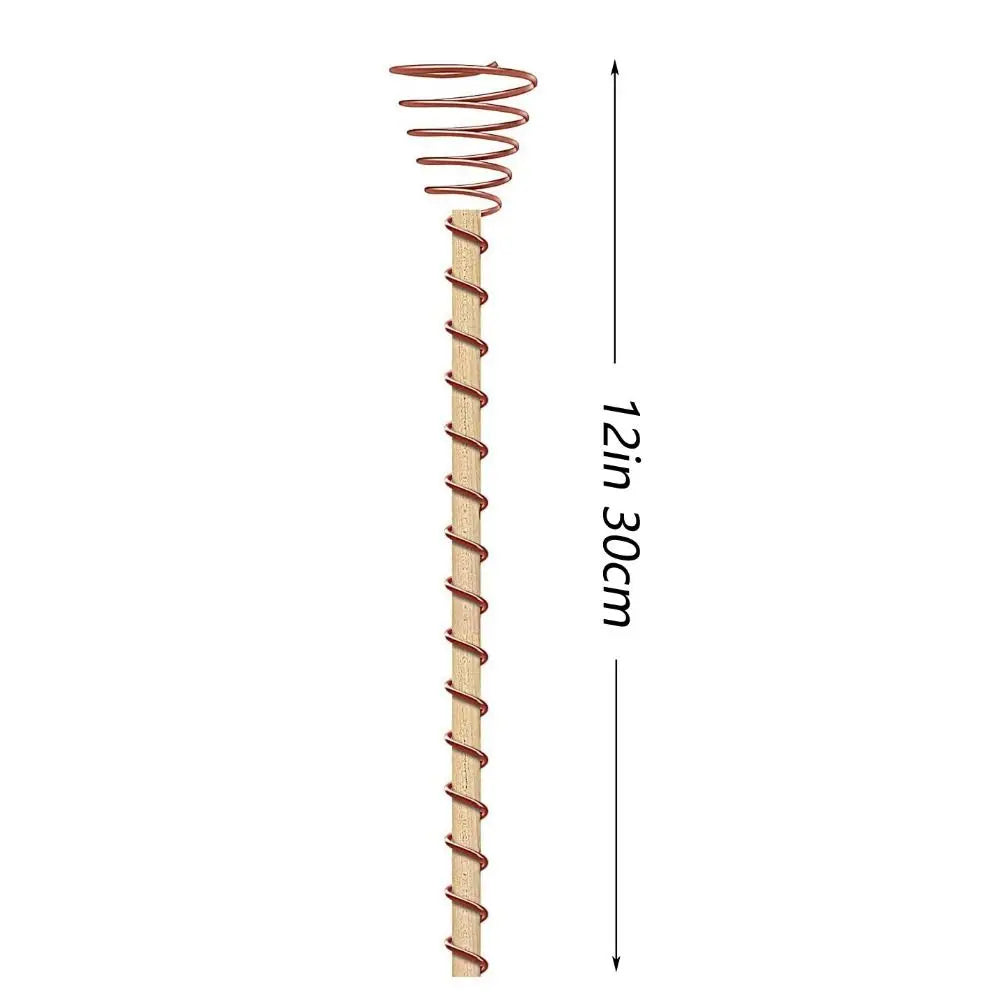 Electroculture Plant Stakes – 12" Copper Coil Bamboo Rods