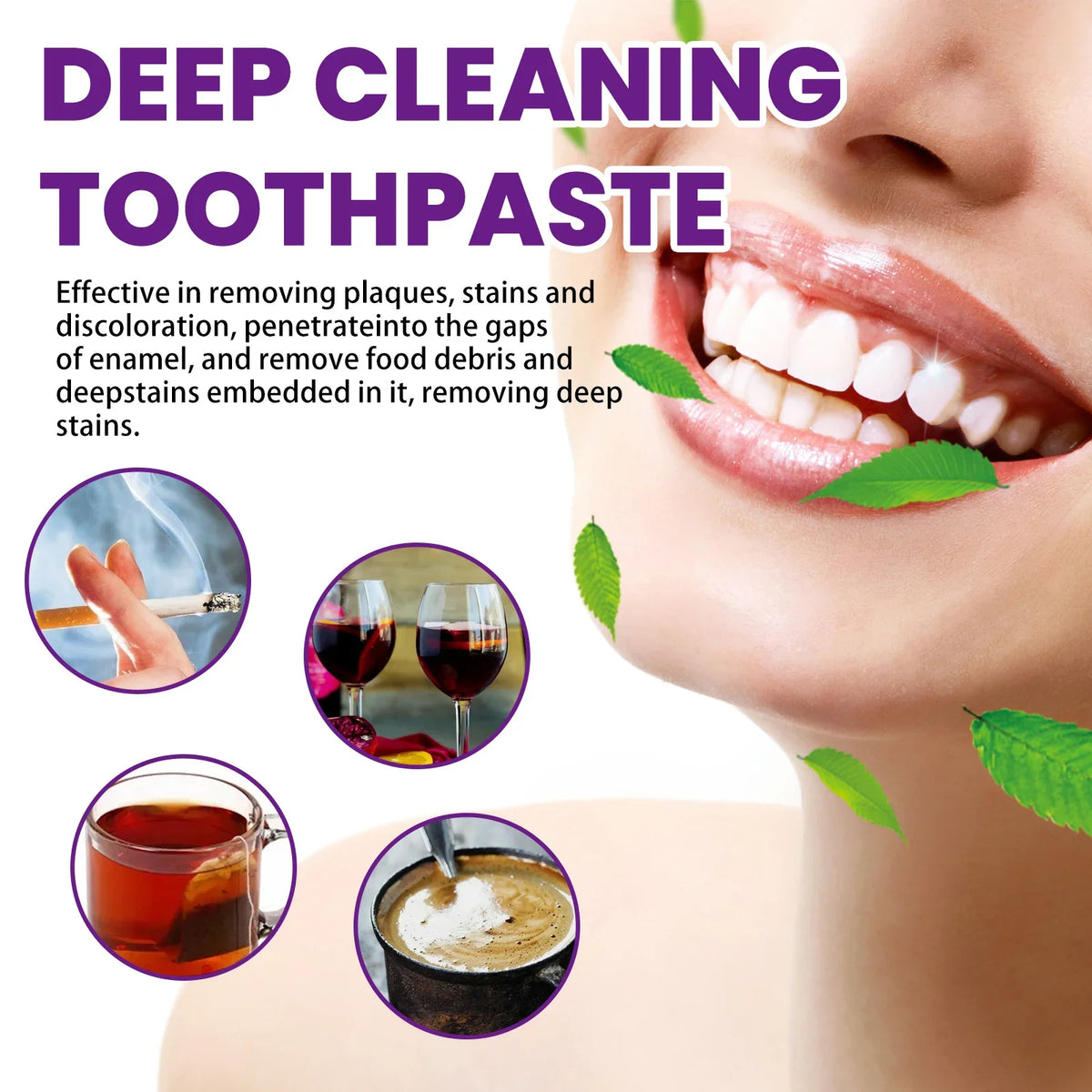 Purple Color Correcting Whitening Toothpaste | Brighten Teeth