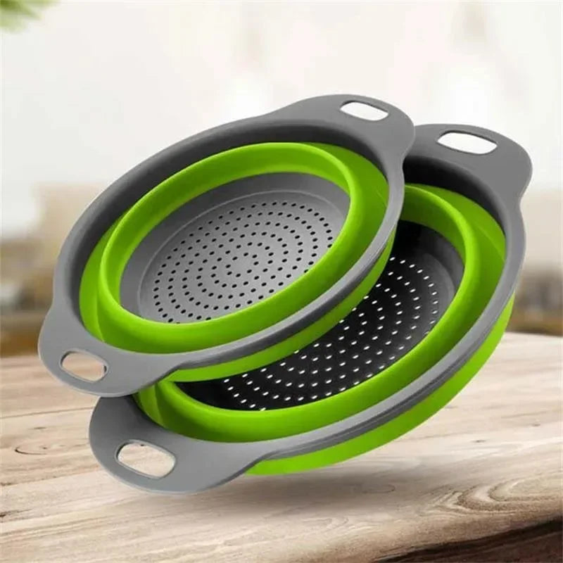 Foldable Silicone Colander Vegetable Washing Drain Basket