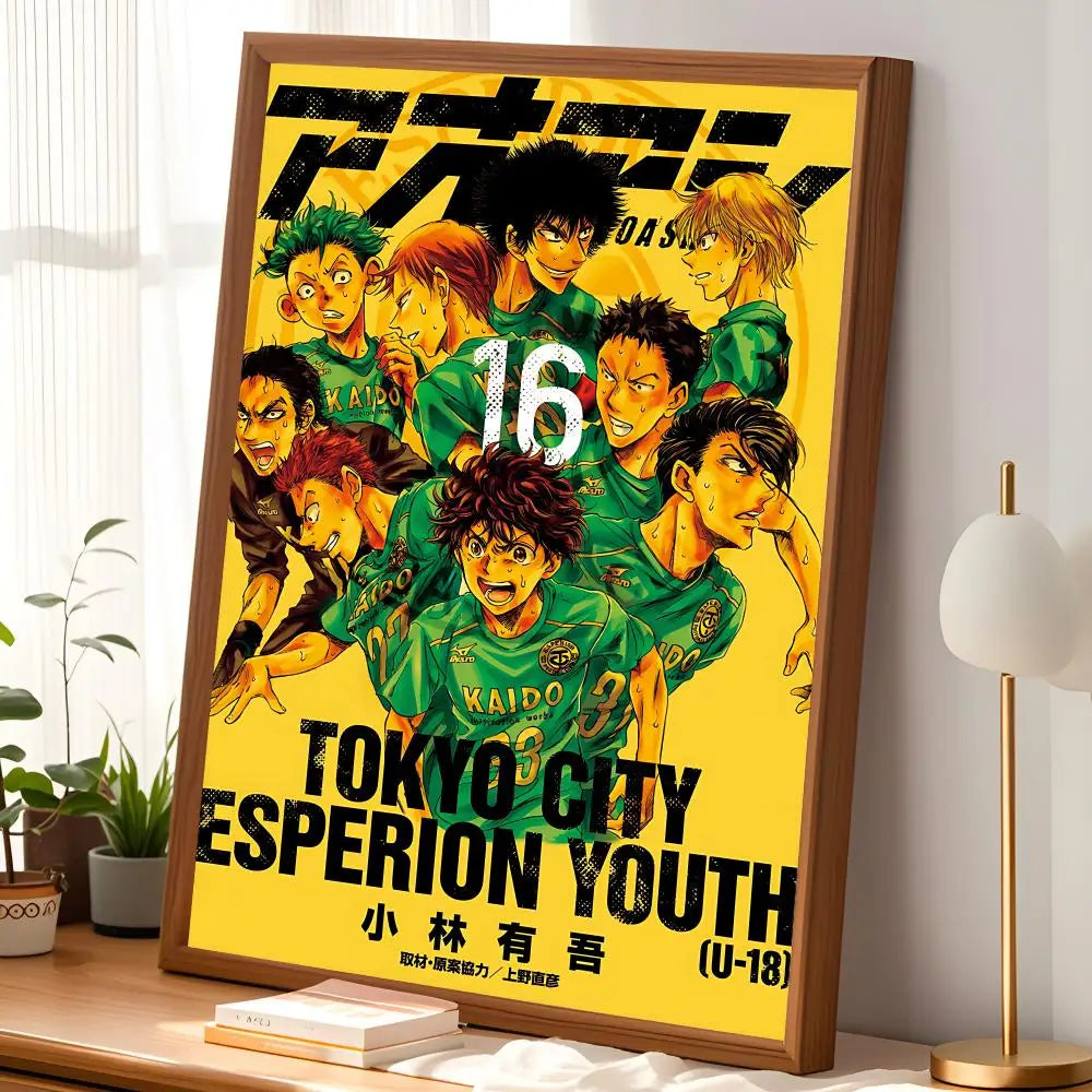 Ao Ashi Anime Self-Stick Wall Poster – HD Waterproof Art