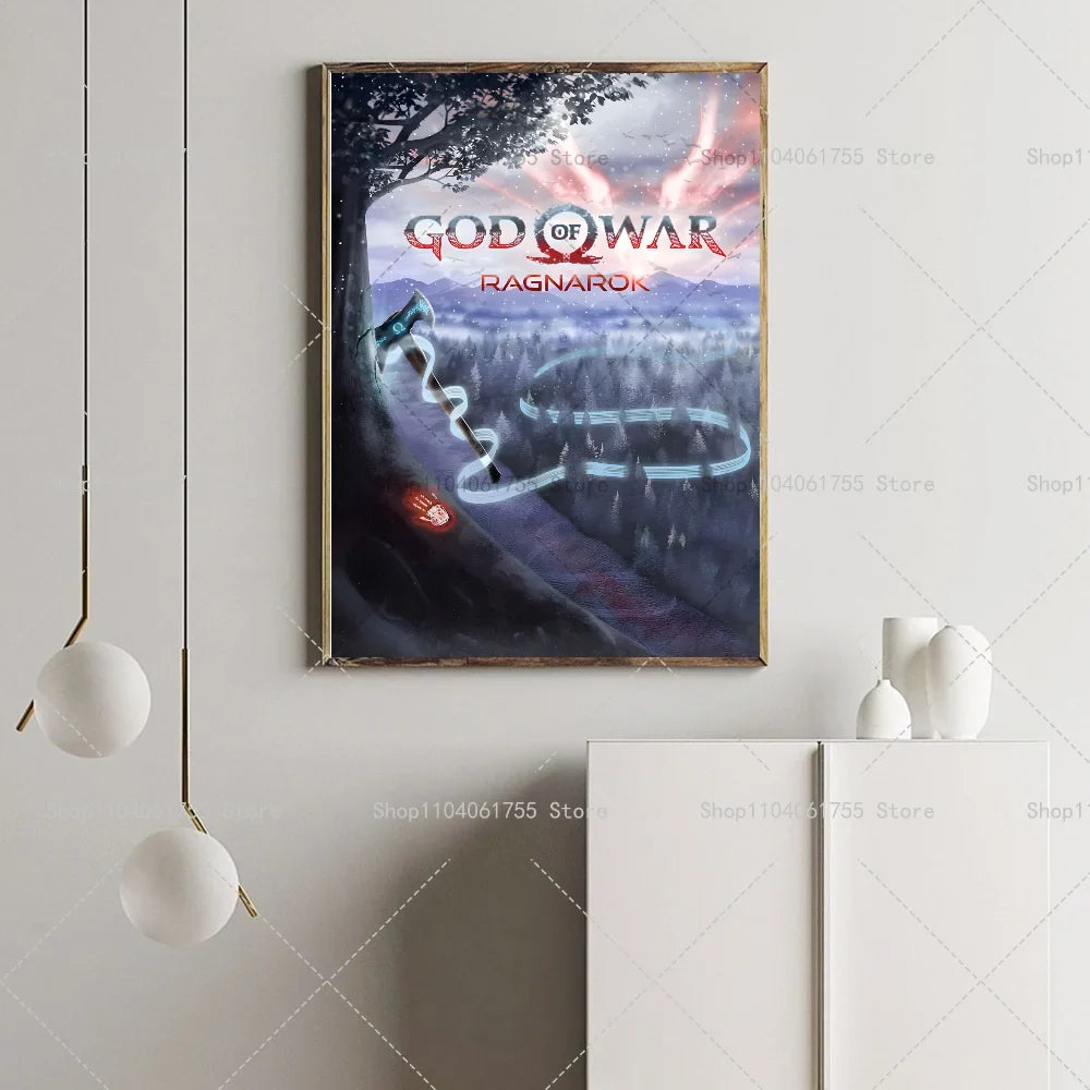 God of War Ragnarok Wall Poster | Self-Adhesive Waterproof Sticker