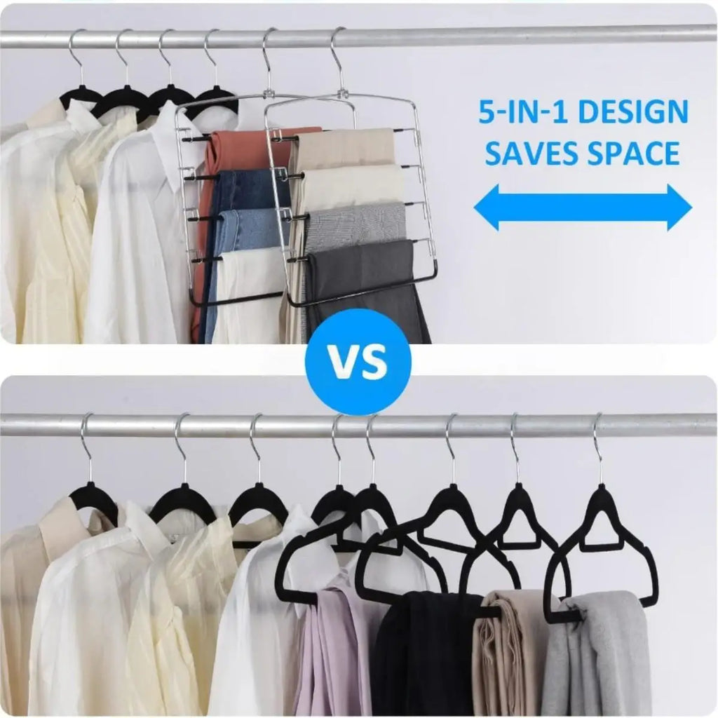 Five-layer Foam Pants Rack Plastic Rubber Coating Multi-layer