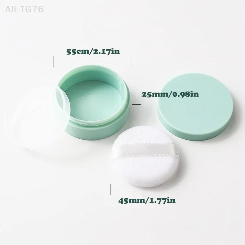 5g Refillable Loose Powder Jar with Puff & Sifter Lid