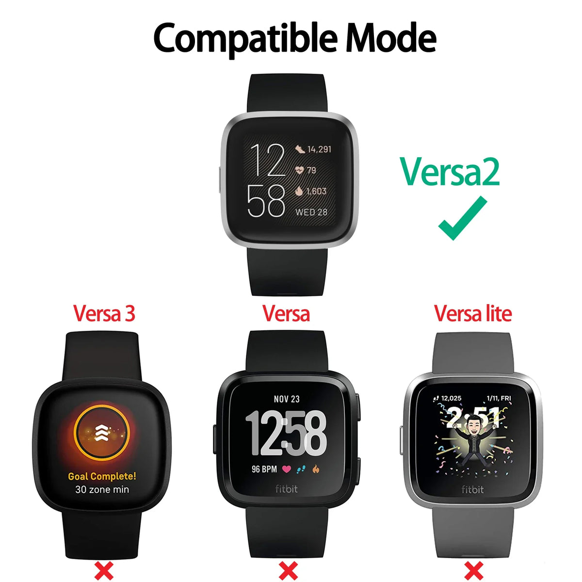 Fitbit Versa 2 USB Charger Dock & Charging Cable Stand