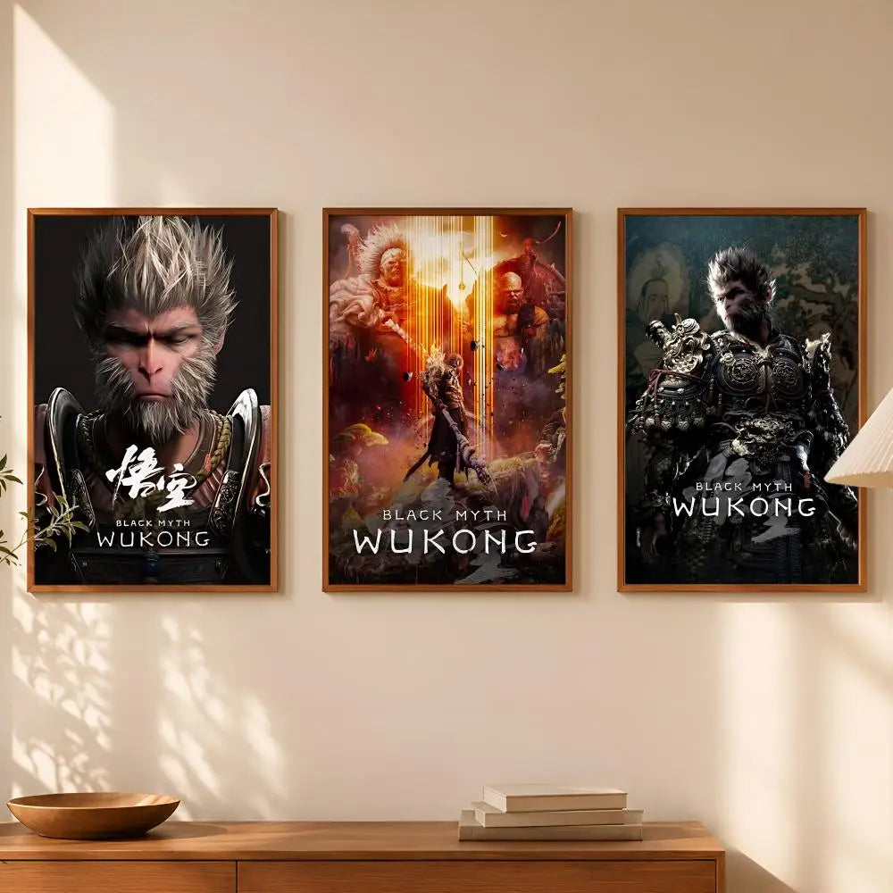 Black Myth Wukong Self-Stick HD Wall Poster – Waterproof Art