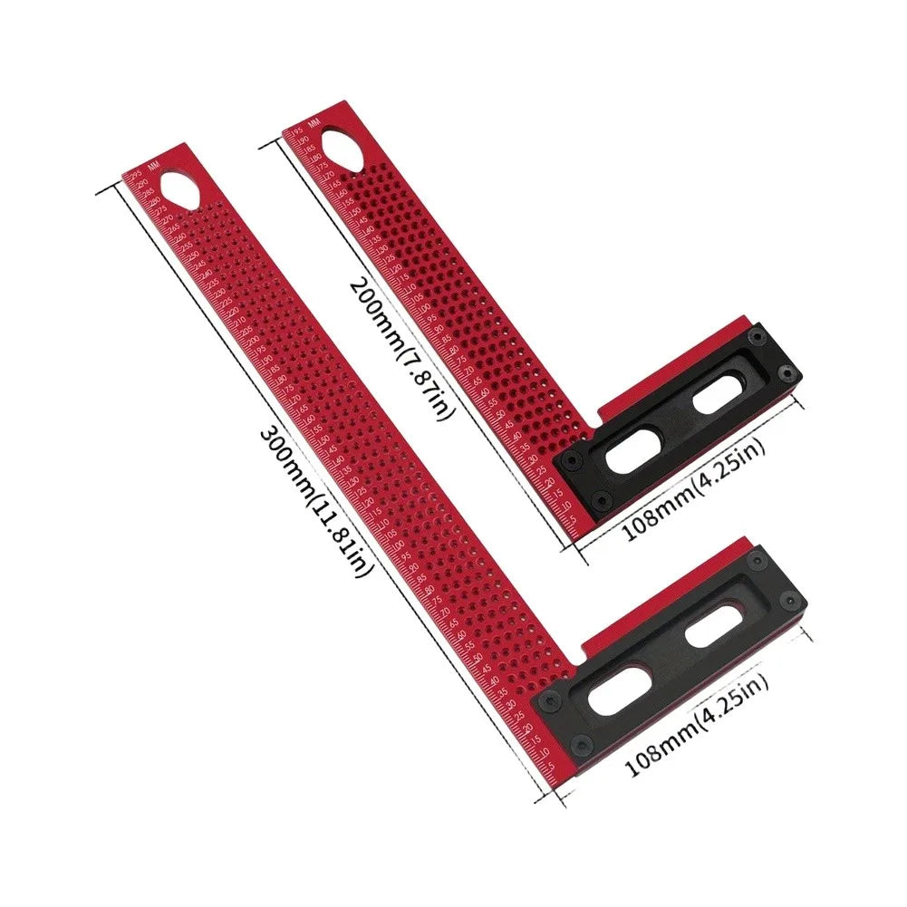 Aluminum Woodworking Right Angle Ruler – Carpenter Marking Square