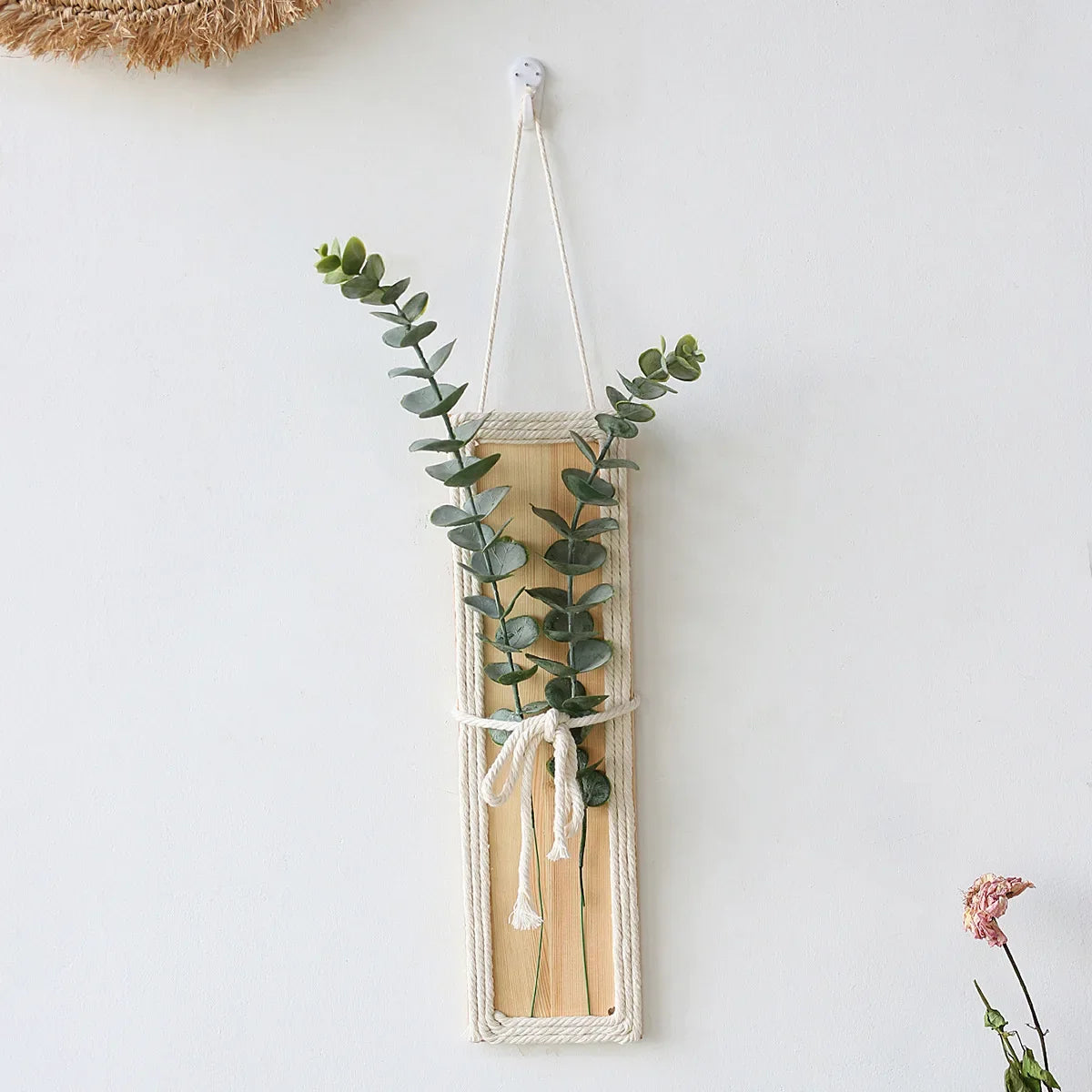 Bohemian Hand Ceremony Woven Rope Wood Wall Decoration Simple Home