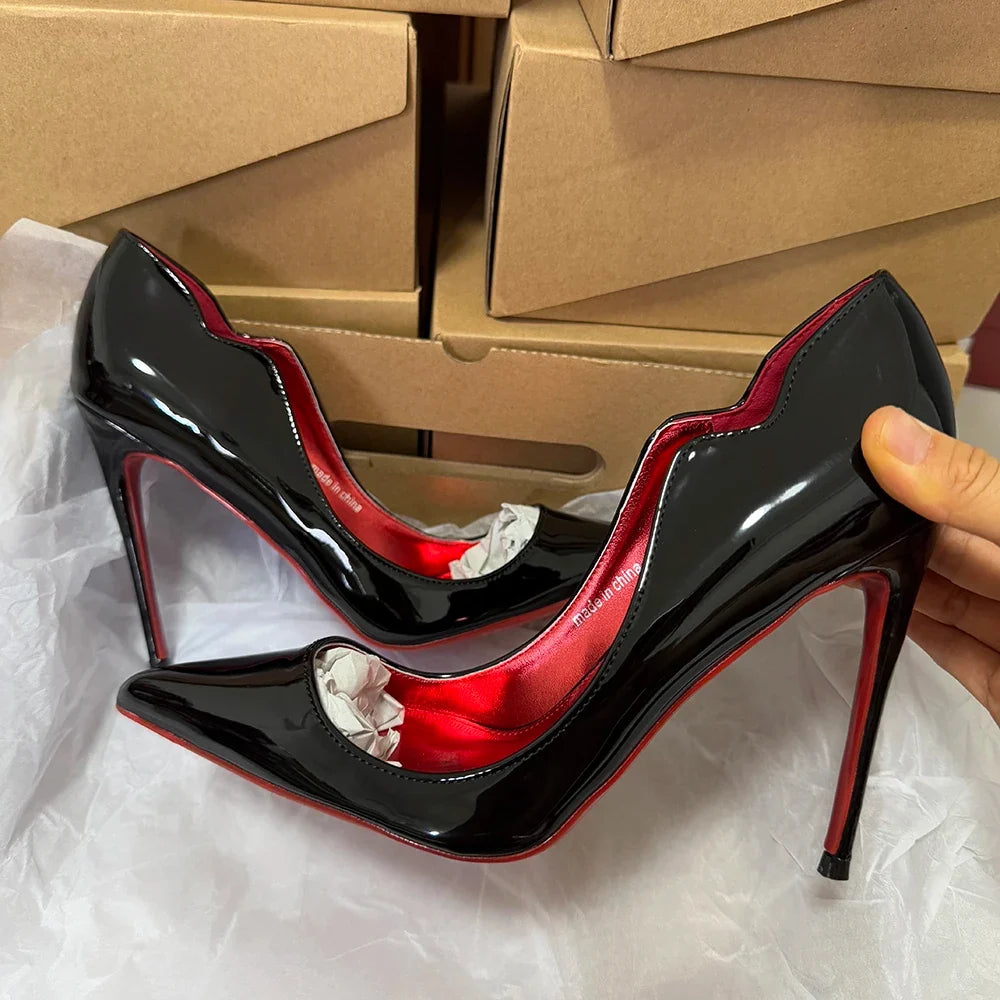 Women's 12cm Stiletto Pumps – Pointed Toe Patent Leather Heels