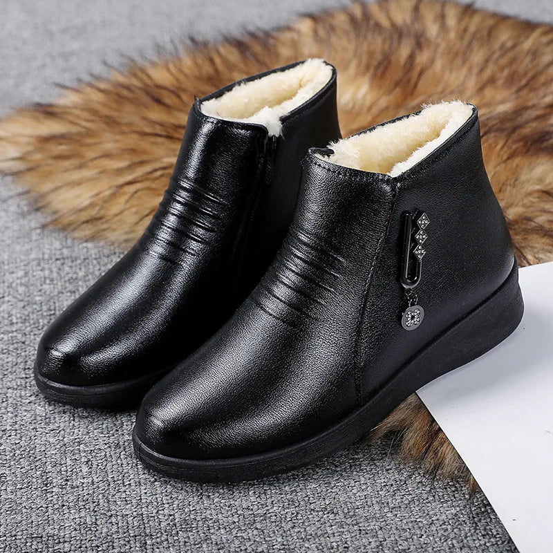 Women's Plush Ankle Boots – Warm Winter Snow Boots