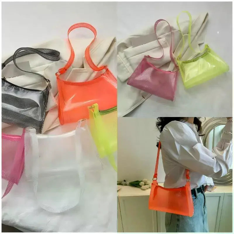 Women's Clear PVC Transparent Shoulder Bag | Crossbody Handbag
