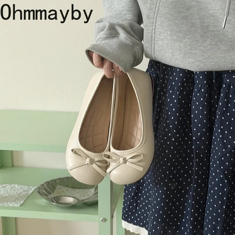 Polka Dot Mary Jane Flats – Women's Slip-On Ballet Shoes
