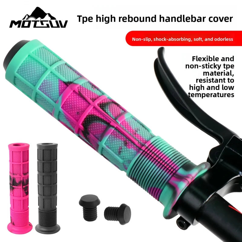 TPE Camo Bike Handlebar Grips – Anti-Slip & Shock-Absorbing