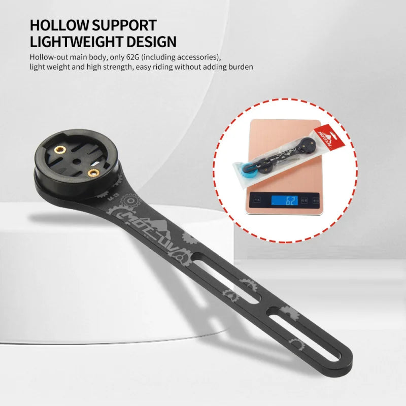 GPS Bike Computer Mount – Titanium Out-Front Stem Bracket